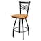 Holland Bar Stool Co 25" Swivel Counter Stool, Pewter Finish, Med Oak Seat X820 - alternate 1